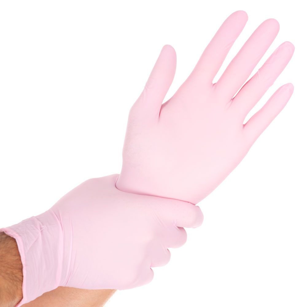 Safe Light Handskar Nitril Puderfri Pink (Rosa) 100/fp